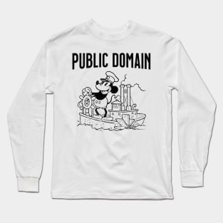 Steamboat Willie Public Domain Long Sleeve T-Shirt